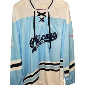 Chicago White Sox Baseball Hockey Jersey Adult Size XL Blue White Sewn 2024 SGA